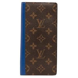 Louis Vuitton-Louis Vuitton Monogram Macassar Long Wallet Brown PVC Leather in Great Condition-Brown