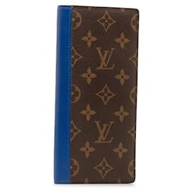 Louis Vuitton-Cartera larga de lona Louis Vuitton Portefeuille Brazza M63026 en buen estado-Otro