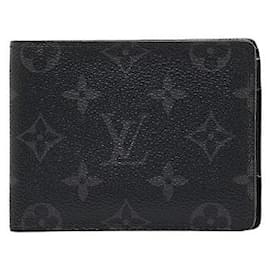 Louis Vuitton-Cartera corta de lona Louis Vuitton Multiple Wallet M61695 en buen estado-Otro