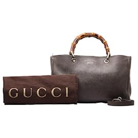 Gucci-Gucci Bamboo Shopper Top Handle Bag Lederhandtasche in gutem Zustand-Andere