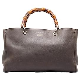 Gucci-Gucci Bamboo Shopper Top Handle Bag Lederhandtasche in gutem Zustand-Andere