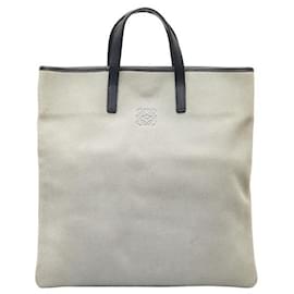 Loewe-Loewe Suede Anagram Handle Bag Suede Handbag in Fair condition-Other