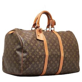 Louis Vuitton-Louis Vuitton Keepall 50 Bolsa de viagem em lona M41426 em boa condição-Outro