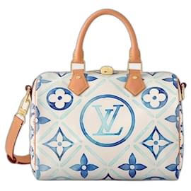 Louis Vuitton-LV Speedy bandouliere 25 junto a la piscina-Azul