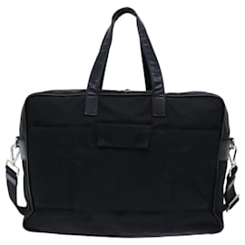 Prada-PRADA Business Bag Nylon 2maneira Black Auth 70389-Preto