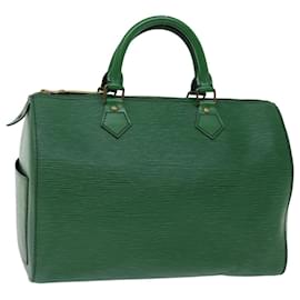 Louis Vuitton-Louis Vuitton Epi Speedy 30 Hand Bag Borneo Green M43004 LV Auth 69300-Other