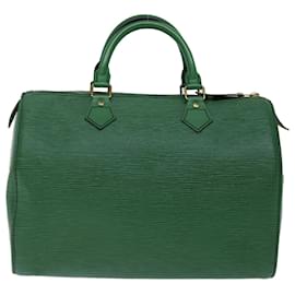 Louis Vuitton-Louis Vuitton Epi Speedy 30 Hand Bag Borneo Green M43004 LV Auth 69300-Other