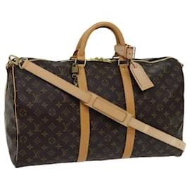 Louis Vuitton-Louis Vuitton Monograma Keepall Bandouliere 50 Boston Bag M41416 Autenticação de LV 70761UMA-Monograma