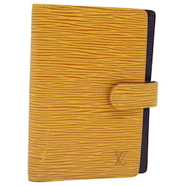 Louis Vuitton-LOUIS VUITTON Epi Agenda PM Day Planner Cover Yellow R20059 Autenticação de LV 70686-Amarelo