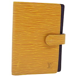 Louis Vuitton-LOUIS VUITTON Epi Agenda PM Day Planner Cover Amarillo R20059 LV Auth 70686-Amarillo