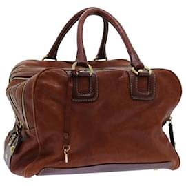 Dolce & Gabbana-DOLCE&GABBANA Hand Bag Leather Brown Auth 70819-Brown