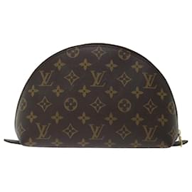 Louis Vuitton-LOUIS VUITTON Monograma Trousse Demi Ronde Cosmetic Pouch M47520 Autenticação de LV 70486-Monograma