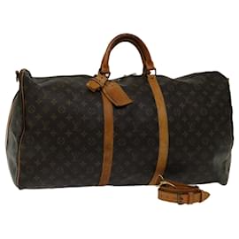 Louis Vuitton-Louis Vuitton Monograma Keepall Bandouliere 60 Boston Bag M41412 Autenticação de LV 68002-Monograma