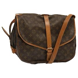 Louis Vuitton-Louis Vuitton Monograma Saumur 35 Bolsa de ombro M42254 LV Auth ar11486-Monograma