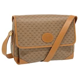 Gucci-GUCCI Micro GG Supreme Shoulder Bag PVC Beige 001 116 0924 Auth ki4334-Beige
