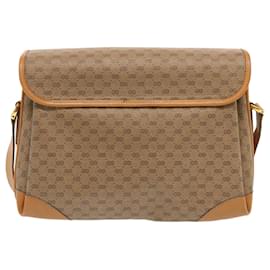 Gucci-GUCCI Micro GG Supreme Shoulder Bag PVC Beige 001 116 0924 Auth ki4334-Beige