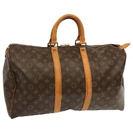 Louis Vuitton-Monograma de Louis Vuitton Keepall 45 Bolsa Boston M41428 LV Auth 70238-Monograma