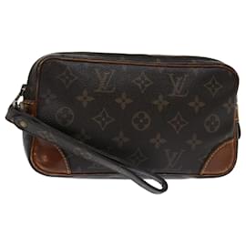 Louis Vuitton-LOUIS VUITTON Monograma Marly Dragonne PM Clutch Bag M51827 Autenticação de LV 70478-Monograma