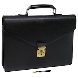 Louis Vuitton-LOUIS VUITTON Epi Serviette Ambassador Business Bag Negro M54412 LV Auth th4783-Negro