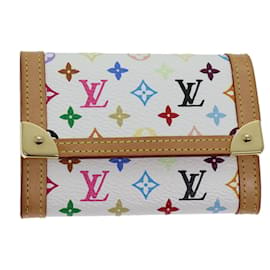 Louis Vuitton-LOUIS VUITTON Monogram Multicolor Porte Monnaie Plat White M92657 LV Auth th4784-White