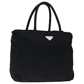 Prada-PRADA Hand Bag Nylon Black Auth ac2886-Black