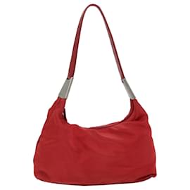 Prada-PRADA Shoulder Bag Nylon Red Auth bs13565-Red