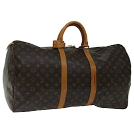 Louis Vuitton-Louis Vuitton-Monogramm Keepall 55 Boston Bag M.41424 LV Auth 68001-Monogramm