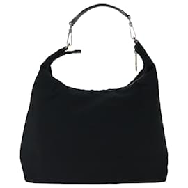 Gucci-GUCCI Shoulder Bag Nylon Black Auth mr107-Black