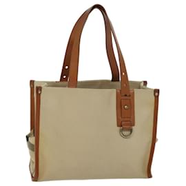 Burberry-BURBERRY Tote Bag Toile Beige Auth mr131-Beige