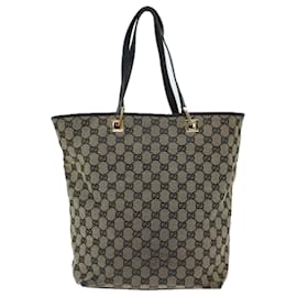 Gucci-GUCCI GG Lona Tote Bag Bege 002 1093 auth 70135-Bege