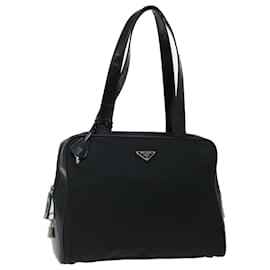 Prada-PRADA Shoulder Bag Nylon Black Auth bs13412-Black