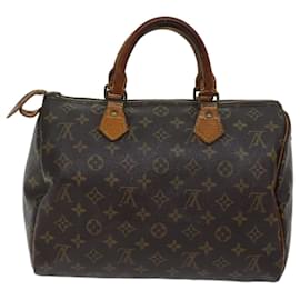 Louis Vuitton-Louis Vuitton Monogram Speedy 30 Bolsa de mão M41526 Autenticação de LV 70556-Monograma