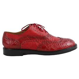 Autre Marque-Chaussures à lacets en cuir-Rouge
