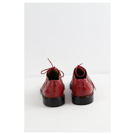 Autre Marque-Chaussures à lacets en cuir-Rouge