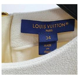Louis Vuitton-Vestido de línea A con detalle de volantes de Louis Vuitton-Beige