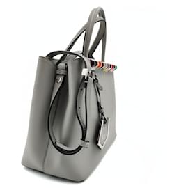 Fendi-FENDI FENDI 2Jours shoulder bag in gray leather-Grey
