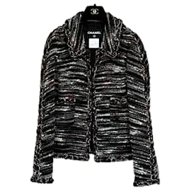 Chanel-CC Buttons Tweed JacketTweedjacke mit CC-Knöpfen-Mehrfarben