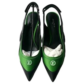 Louis Vuitton-LOUIS VUITTON Archlight slingback pump neuves T39-Black,Green