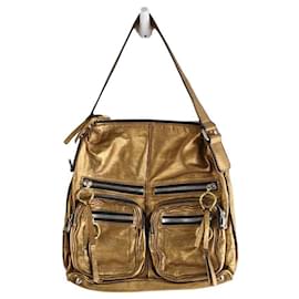 Chloé-Leather shoulder handbag-Golden
