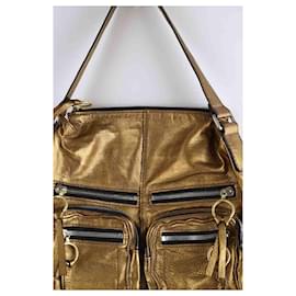 Chloé-Leather shoulder handbag-Golden