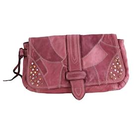 Zadig & Voltaire-Leather Clutch Bag-Pink