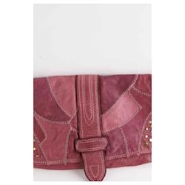Zadig & Voltaire-Leather Clutch Bag-Pink