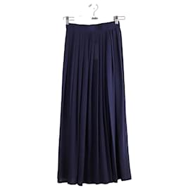 Saint Laurent-silk skirt-Blue