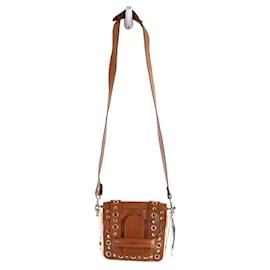 Vanessa Bruno-Leather shoulder handbag-Brown