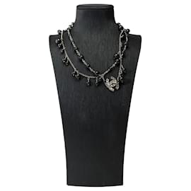 Chanel-Bijoux CHANEL CC en Perle Noir - 101857-Noir