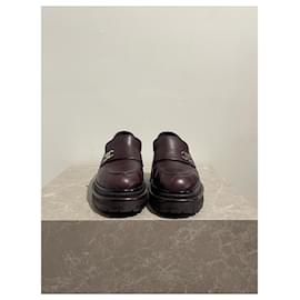 Chanel-CHANEL Pantoletten & Clogs T.EU 37 Leder-Bordeaux