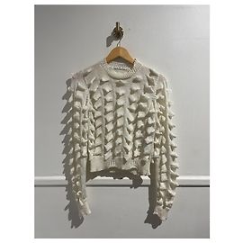 ACNE STUDIOS Tricot T.International XXS Polyester Blanc