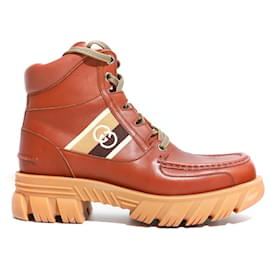 Gucci-GUCCI  Boots T.eu 42 leather-Brown