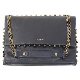 LANVIN Sacs à Main Cuir Bleu Marine
