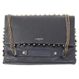 Lanvin-LANVIN  Handbags   Leather-Navy blue